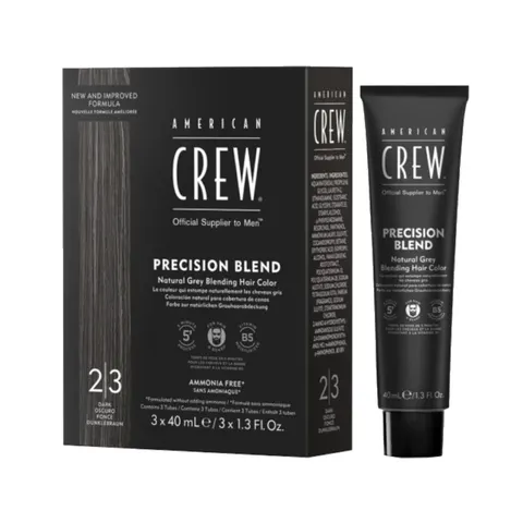 American crew precision blend, odsiwiacz dla mężczyzn, 2-3 dark - ciemny, 3x40ml