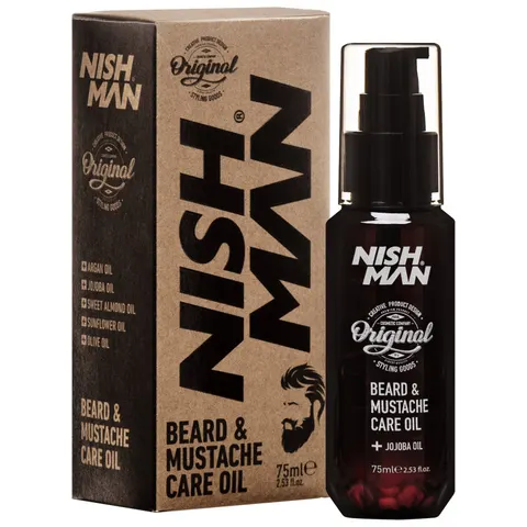 Nishman beard & mustache care oil - olejek do brody i wąsów, 75ml