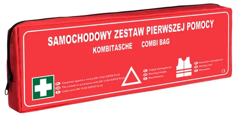 Samochodowy Zestaw Pierwszej Pomocy SUPER BAG DIN 13164 PLUS