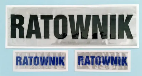 Naszywka odblaskowa duża RATOWNIK z rzepem