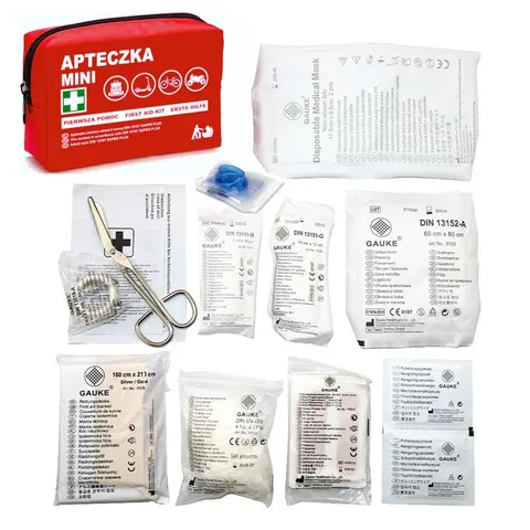 Apteczka w nylonie rowerowa motocyklowa DIN 13167+