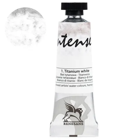 Farba akwarelowa RENESANS Intense Water 15 ml (01 - biel tytanowa kryjąca)