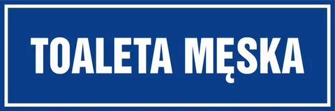 Znak - Toaleta męska PA697 300 x 100