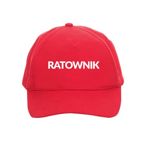 Czapka z daszkiem czerwona Ratownik