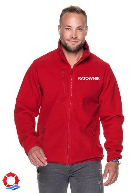 Polar bluza czerwona gruba Ratownik
