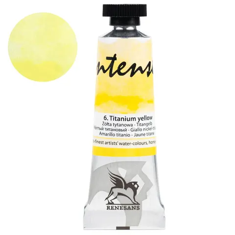 Farba akwarelowa RENESANS Intense Water 15 ml (06 - żółta tytanowa)