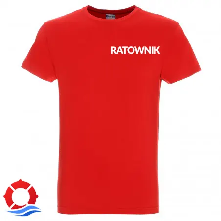 Koszulka czerwona bawełniana Ratownik