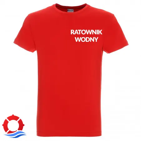 Koszulka czerwona bawełniana Ratownik Wodny