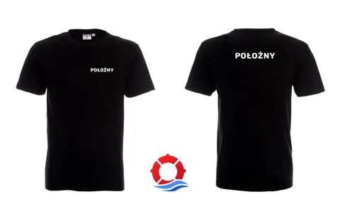 Koszulka męska czarna położny