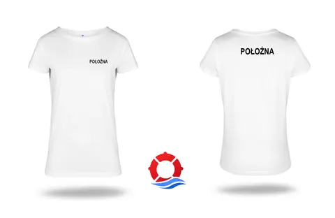 Koszulka bawełniana damska biała Położna