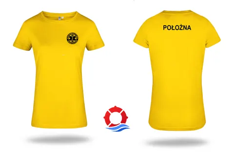 Koszulka bawełniana damska żółta Eskulap Położna