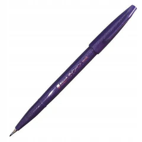 PENTEL PISAK PĘDZELKOWY KALIGRAFIA BRUSH SIGN PEN FIOLETOWY