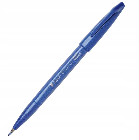 PENTEL PISAK PĘDZELKOWY KALIGRAFIA BRUSH SIGN PEN NIEBIESKI
