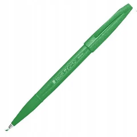 PENTEL PISAK PĘDZELKOWY KALIGRAFIA BRUSH SIGN PEN ZIELONY