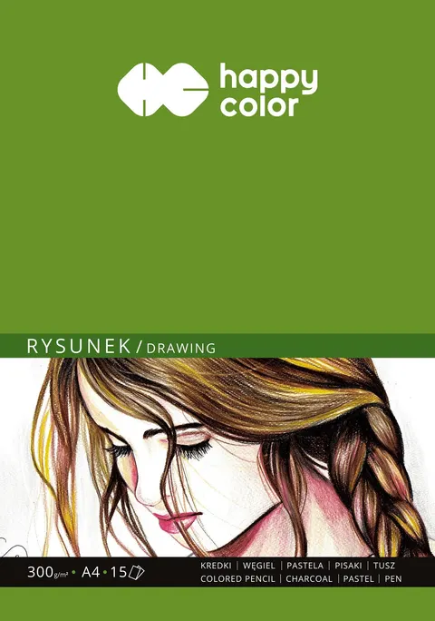 Blok do rysunku ART, 300g, A4, 15 ark, Happy Color