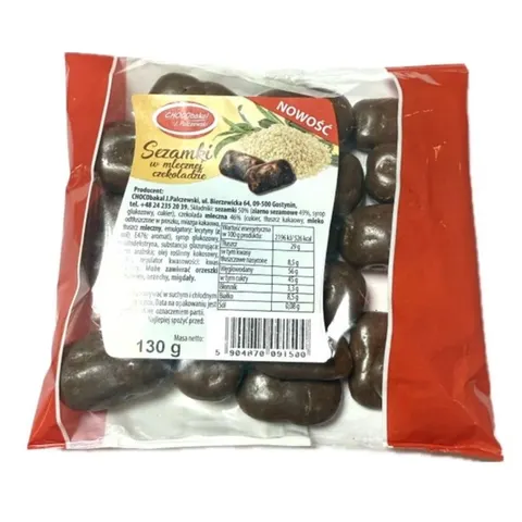 Sezamki w mlecznej czekoladzie 130g
