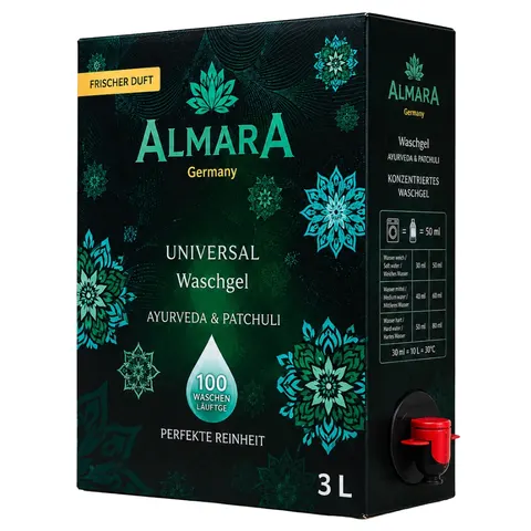 Almara Universal Waschgel Ayurveda & Patchuli 3L żel do prania na 100 prań