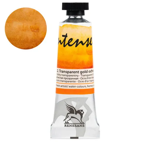 Farba akwarelowa RENESANS Intense Water 15 ml (12 - ugier złoty transparentny)