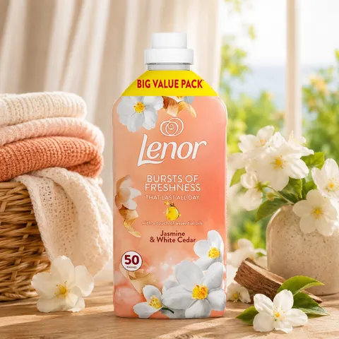 Lenor Jasmine & White Cedar płyn do płukania tkanin 50pł. 1,65l