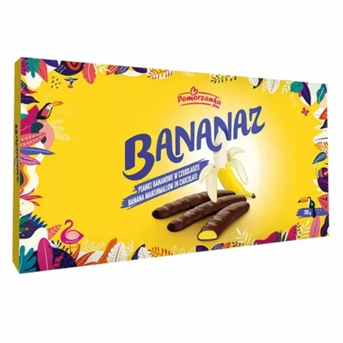 Pomorzanka Bananaz pianki bananowe w czekoladzie 200g