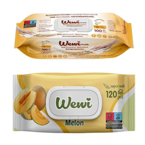 Ręczniki czyszczące Wewi z mydłem arabskim i chusteczki nawilżane Melon