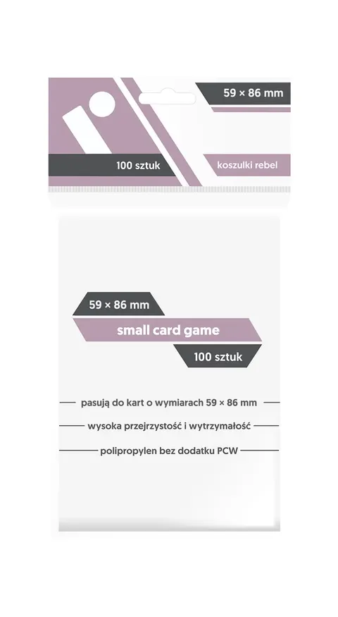Koszulki na karty Rebel (59x86 mm) "Small Card Game" 100 sztuk