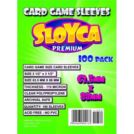 SLOYCA Koszulki Standard CCG Premium (63,5x88mm) 100 szt.