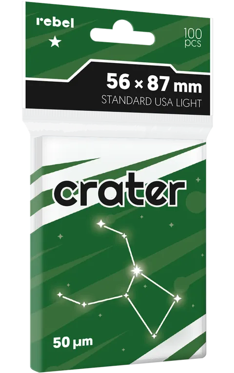 Koszulki na karty Rebel (56x87 mm) Crater Light, 100 sztuk