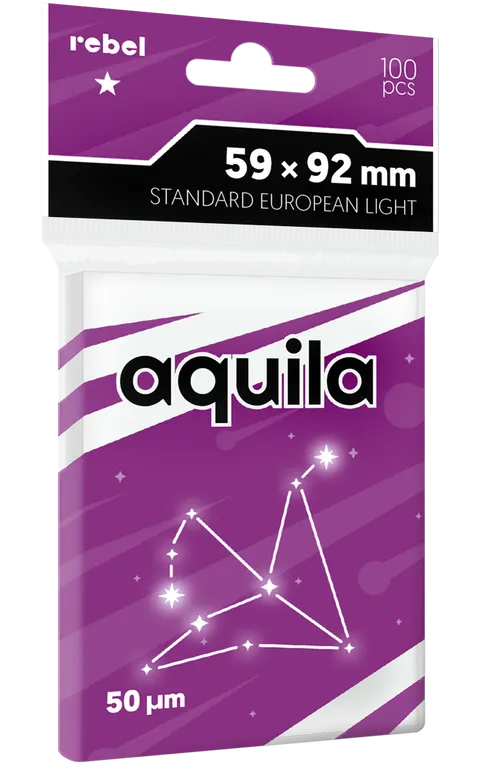 Koszulki na karty Rebel (59x92 mm) Aquila Light, 100 sztuk