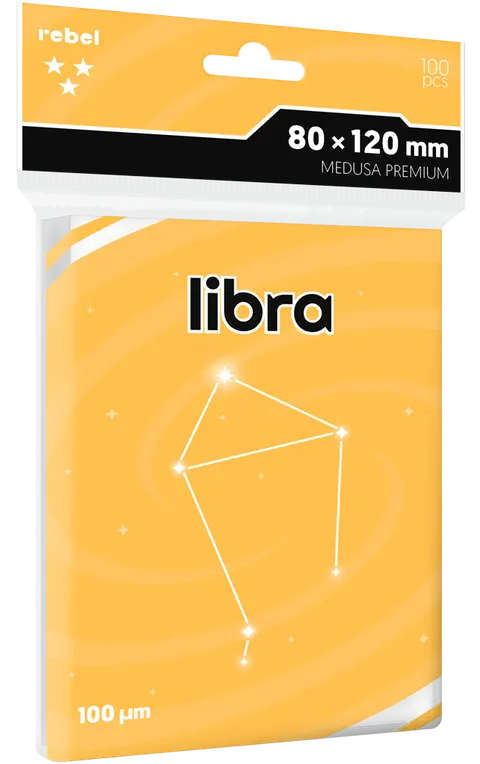 Koszulki na karty Rebel (80x120 mm) Libra Premium, 100 sztuk
