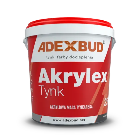 Tynk akrylowy "Akrylex" biały struktura pełna 1.5mm Adexbud