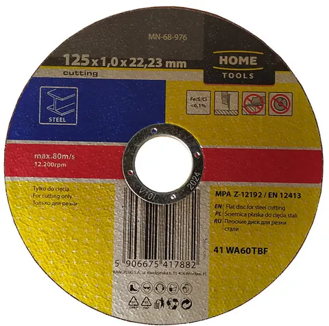 Tarcza do cięcia stali 125x1,0mm Modeco Home