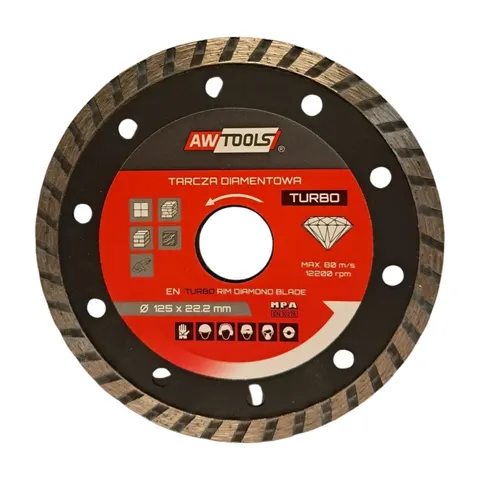 Tarcza diamentowa Turbo do cięcia 125x22,2 AW Tools
