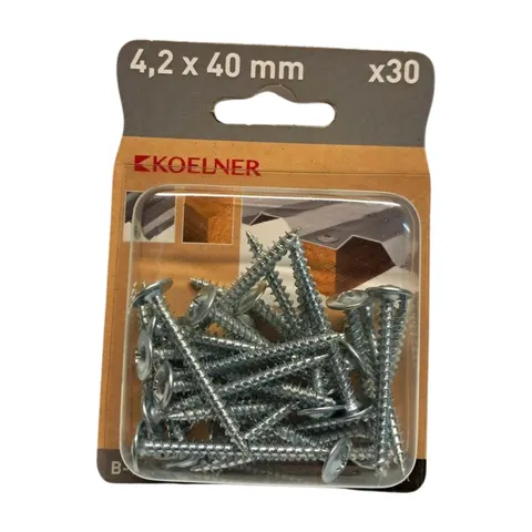 Wkręt do cienkich blach i drewna 4,2x40mm [30szt] Koelner