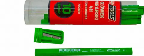 Ołówek murarski 4H zielony 10szt AWTools
