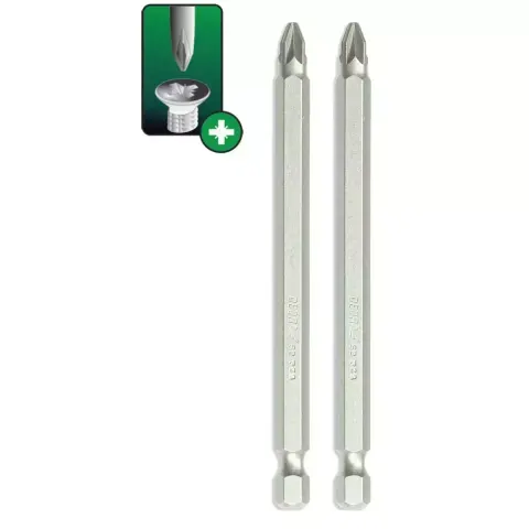 Końcówki wkrętakowe Pozidriv PZ2 x 100mm 2szt bity Dedra