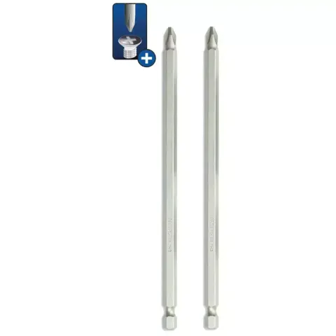 Końcówki wkrętakowe Philips PH2 x 150mm 2szt bity Dedra