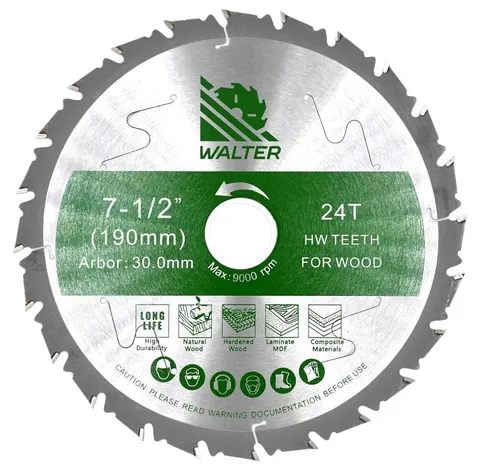 Piła tarczowa do drewna 190x30mm 24 zębów widia
