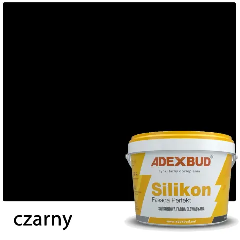 Farba silikonowa "Fasada Perfekt" 10L kolor czarny Adexbud