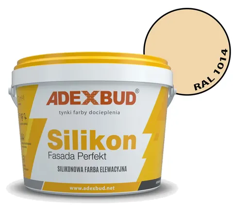 Farba silikonowa kolor beżowy RAL 1014 "Fasada Perfekt" 10L Adexbud