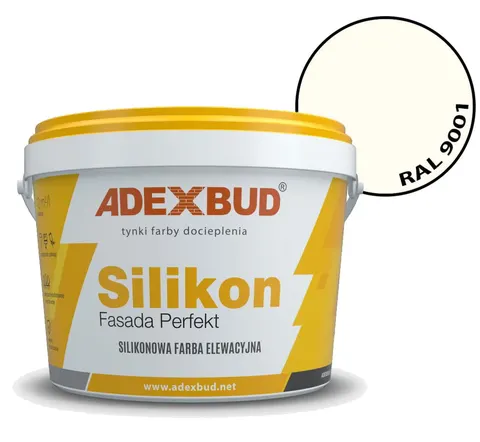 Farba silikonowa kolor kremowy RAL 9001 "Fasada Perfekt" 5L Adexbud