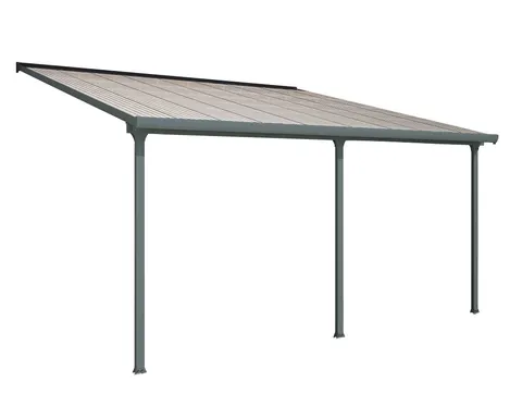 Aluminiowa wiata garażowa Feria Palram - Canopia 3 x 5,46 m szara
