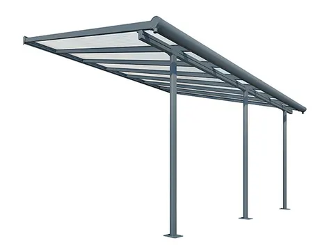 Aluminiowe zadaszenie tarasu Sierra Palram - Canopia 3 x 5,46 szare