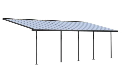 Aluminiowe zadaszenie tarasu Sierra Palram - Canopia 3 x 9,15 m szare
