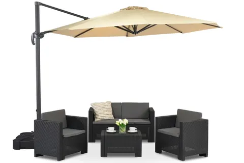 Parasol ogrodowy beżowy Piza 3,5m Garden Point
