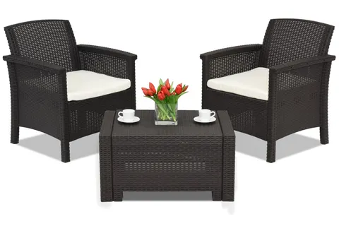 Zestaw technorattanowy Venezia Terrace 2 brązowy Bica
