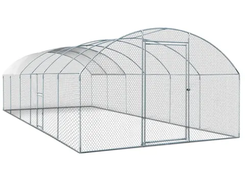Duży metalowy wybieg dla kur 3 x 7,5 Garden Point