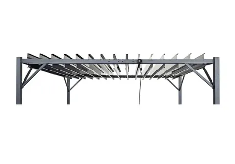 Antracytowe poszycie do pergoli tarasowej Tasos 3x4m Garden Point