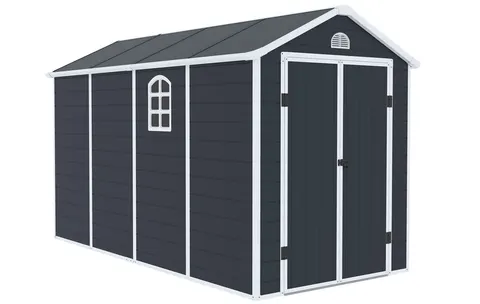 Plastikowy domek narzędziowy Bergen 1,9 x 3,7 m CoverTech antracyt