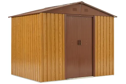 Metalowy domek narzędziowy Helsinki 2,4 x 1,7 m Store Boss brąz
